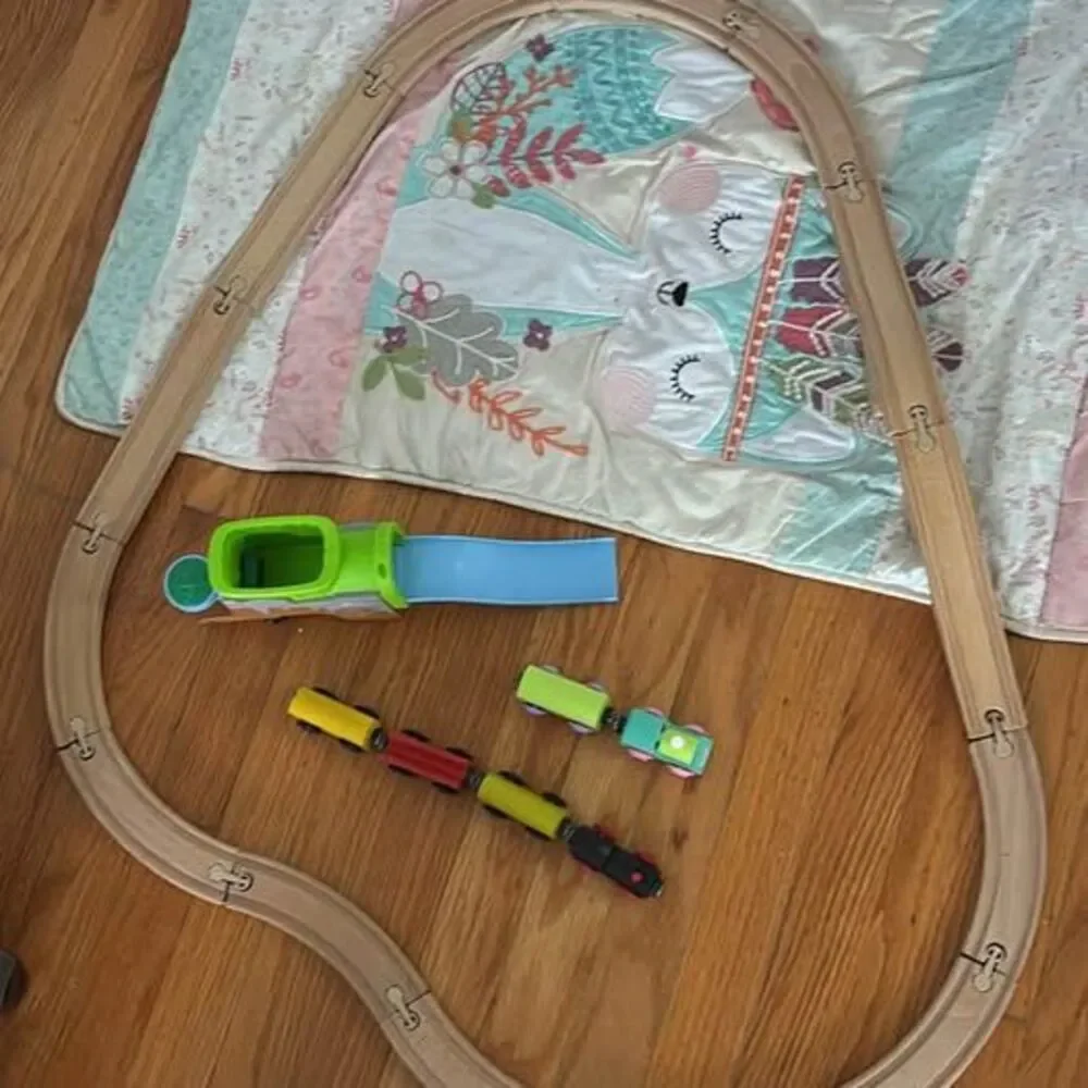 Brio Wooden Train Set with extra tunnel / slide